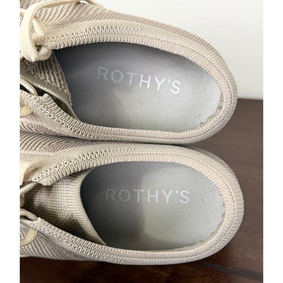Rothy’s The Lace Up Washable Mesh Sneaker Beige Women’s 10 Casual Comfort - Picture 9 of 12